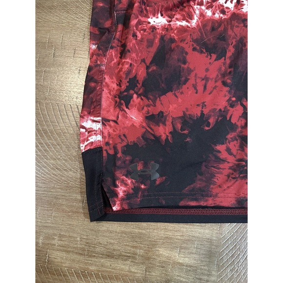 Under Armour Mens Size Small Training Red Black White Athletic Loose Fit Shorts - Picture 5 of 14